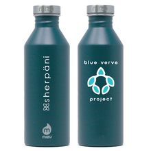 Load image into Gallery viewer, Stainless steel water bottle with logo in midnight colorway
